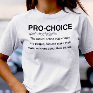 Womens pro choice pro roe human rights tee tshirt- boutique NEW made to order